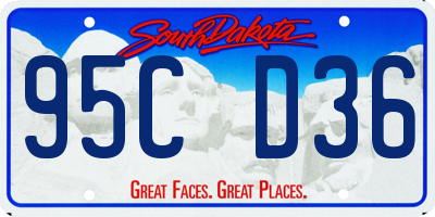 SD license plate 95CD36
