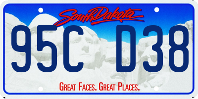 SD license plate 95CD38