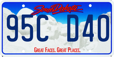 SD license plate 95CD40