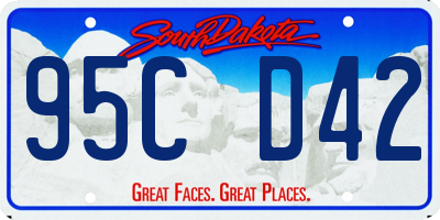 SD license plate 95CD42