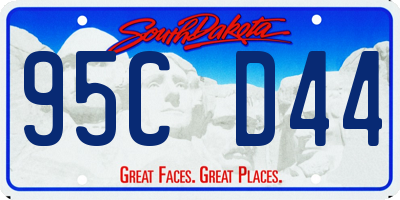 SD license plate 95CD44