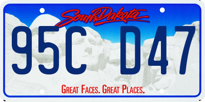 SD license plate 95CD47