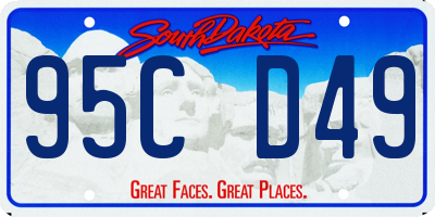 SD license plate 95CD49