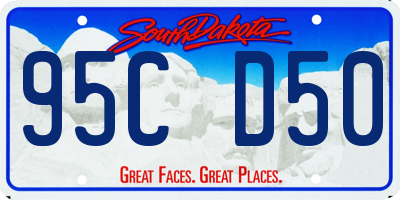 SD license plate 95CD50