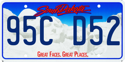 SD license plate 95CD52
