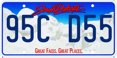SD license plate 95CD55