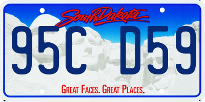 SD license plate 95CD59