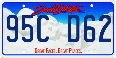 SD license plate 95CD62