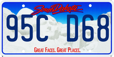 SD license plate 95CD68