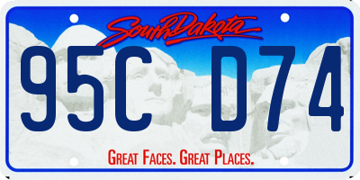 SD license plate 95CD74