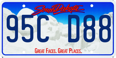 SD license plate 95CD88