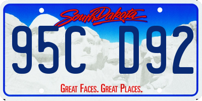 SD license plate 95CD92