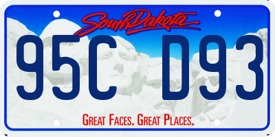 SD license plate 95CD93