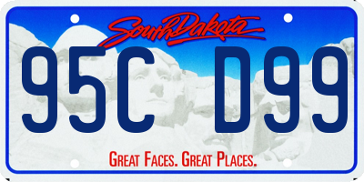 SD license plate 95CD99