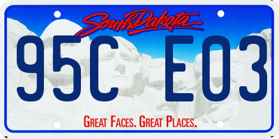 SD license plate 95CE03