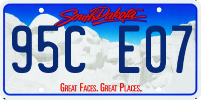 SD license plate 95CE07