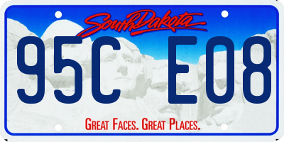 SD license plate 95CE08