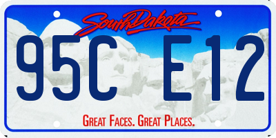 SD license plate 95CE12
