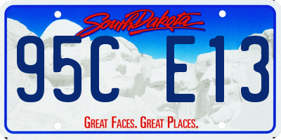 SD license plate 95CE13