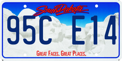 SD license plate 95CE14