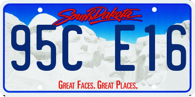 SD license plate 95CE16
