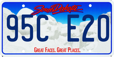 SD license plate 95CE20