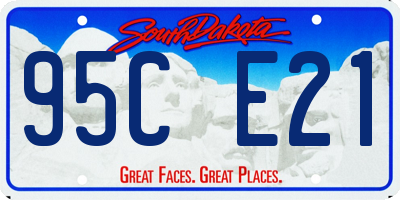 SD license plate 95CE21