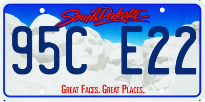 SD license plate 95CE22