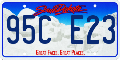 SD license plate 95CE23