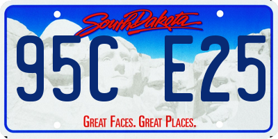 SD license plate 95CE25
