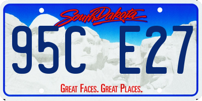 SD license plate 95CE27