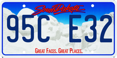 SD license plate 95CE32