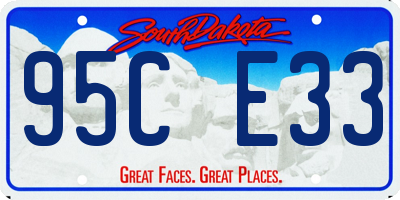 SD license plate 95CE33