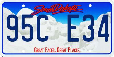 SD license plate 95CE34