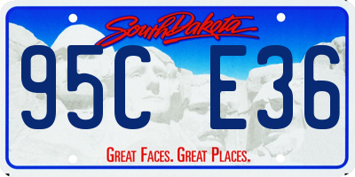 SD license plate 95CE36