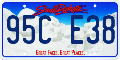 SD license plate 95CE38