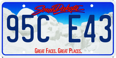 SD license plate 95CE43
