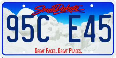 SD license plate 95CE45