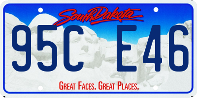 SD license plate 95CE46