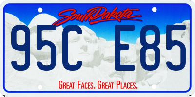SD license plate 95CE85