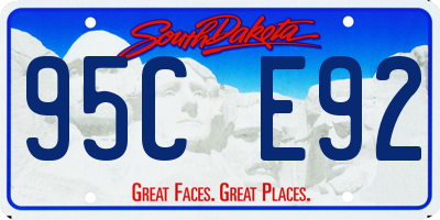 SD license plate 95CE92