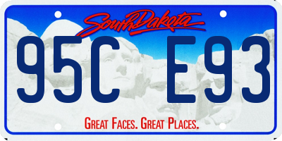 SD license plate 95CE93