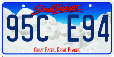 SD license plate 95CE94