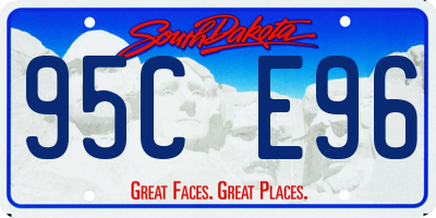 SD license plate 95CE96