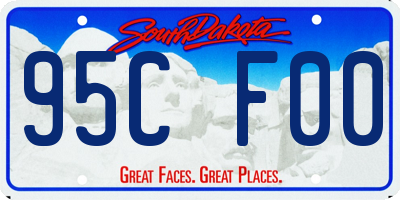 SD license plate 95CF00