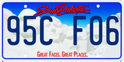 SD license plate 95CF06