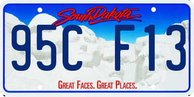 SD license plate 95CF13
