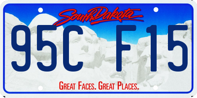 SD license plate 95CF15