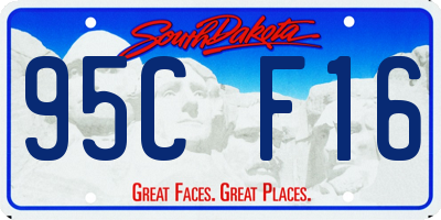 SD license plate 95CF16