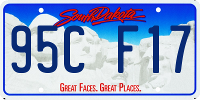 SD license plate 95CF17
